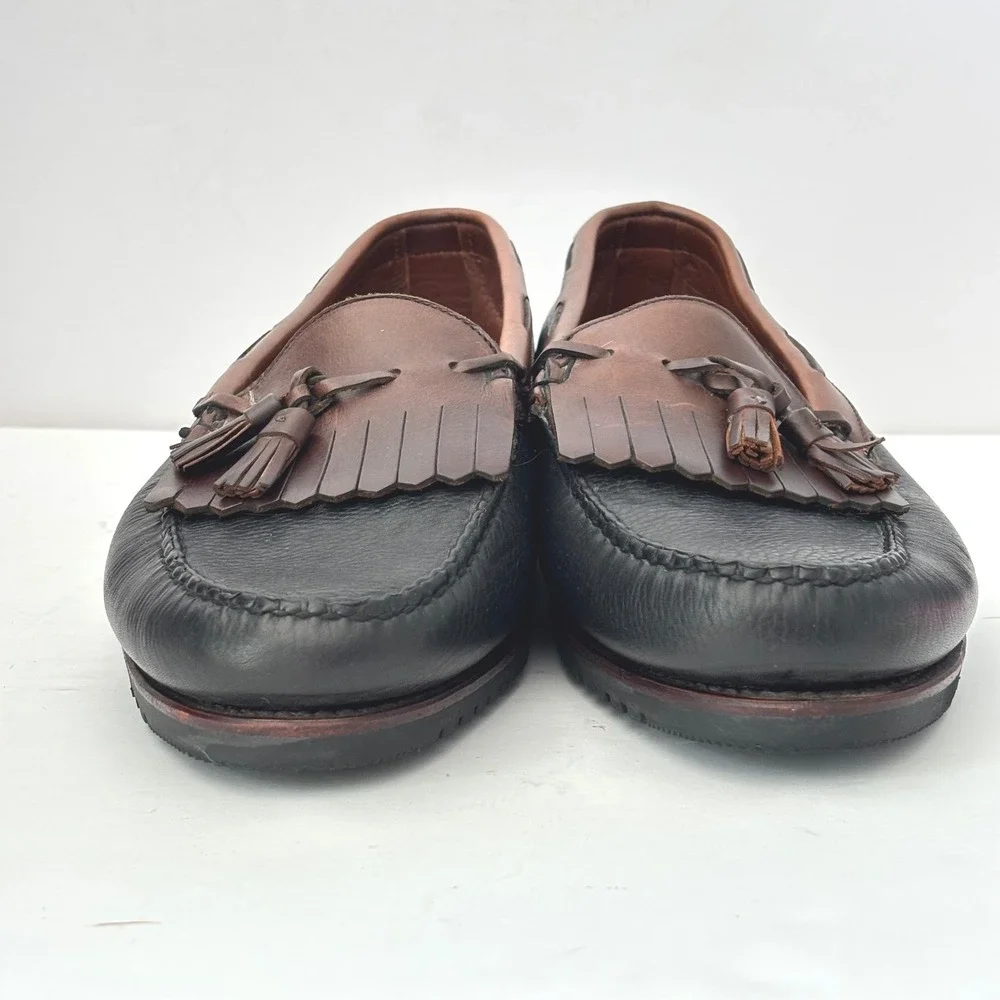 Allen Edmonds Nashua Kiltie Leather Tassel Mens Loafer Size 13 Brown Black